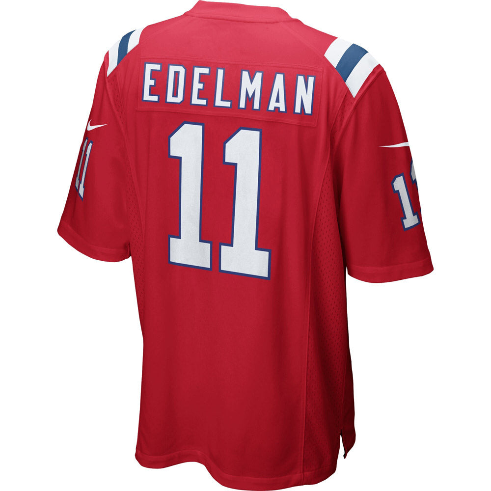 Youth New England Patriots Julian Edelman Youth Alternate Game Jersey Red